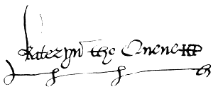 The signature of Katharine Parr