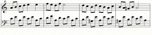 Another example of the harmonic minor scale