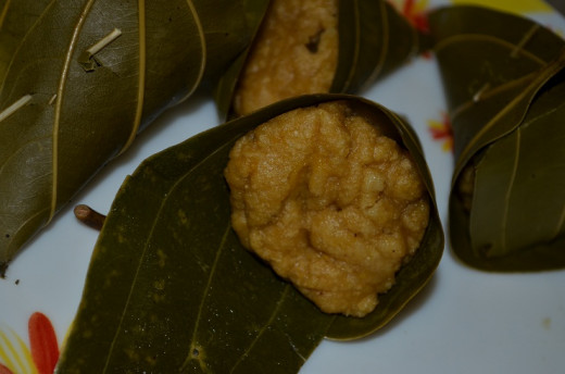 remove the leaf before serving..