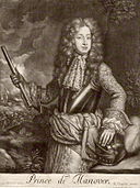 King George as Prince of Hanover from a portrait  in 1680 by Sir Geoffrey Kneller