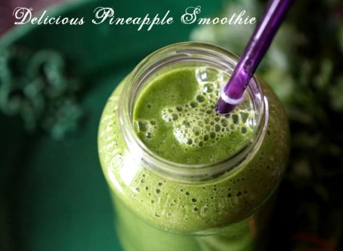 Delicious pineapple smoothie