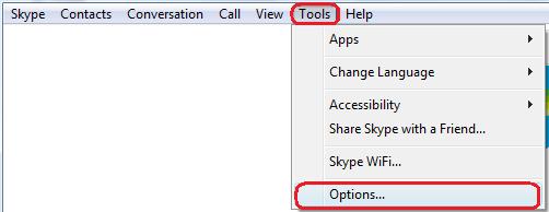 To begin, select Tools, then Options.