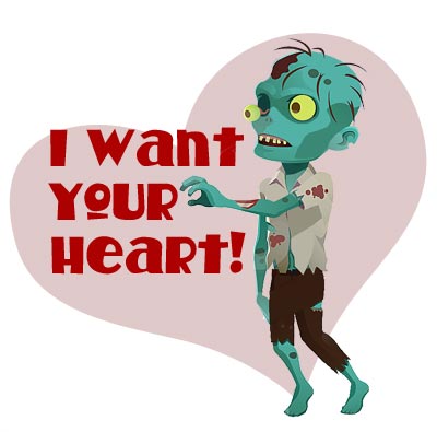 I found this on a kid's blog, no link back to the original source. I couldn't resist adding it when it says everything in it's own creepy Valentine way.