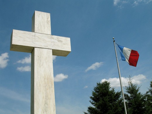 A large cross on the U.S. border with New Brunswick, Canada.