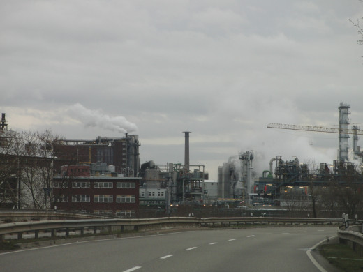BASF complex viewed from the Autobahn