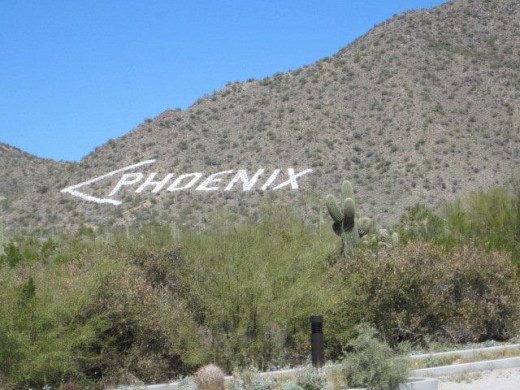 The famous Phoenix sign right outside the Usery Mountains