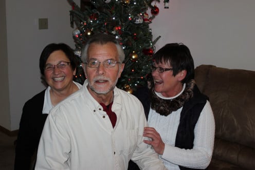 This was us at Christmas, not realizing that the timer was going to take multiple, rapid fire, pictures!