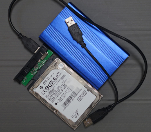 Buy an external disk enclosure to clone your internal hard drive onto.  This is an enclosure for a 3.5" disk that fits into a 13" MacBook Pro. It is simple to plug in the drive into the enclosure.