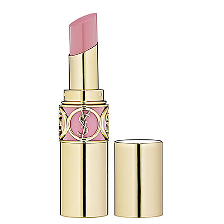 The lip stick in #7 Lingerie Pink - light creamy pink.