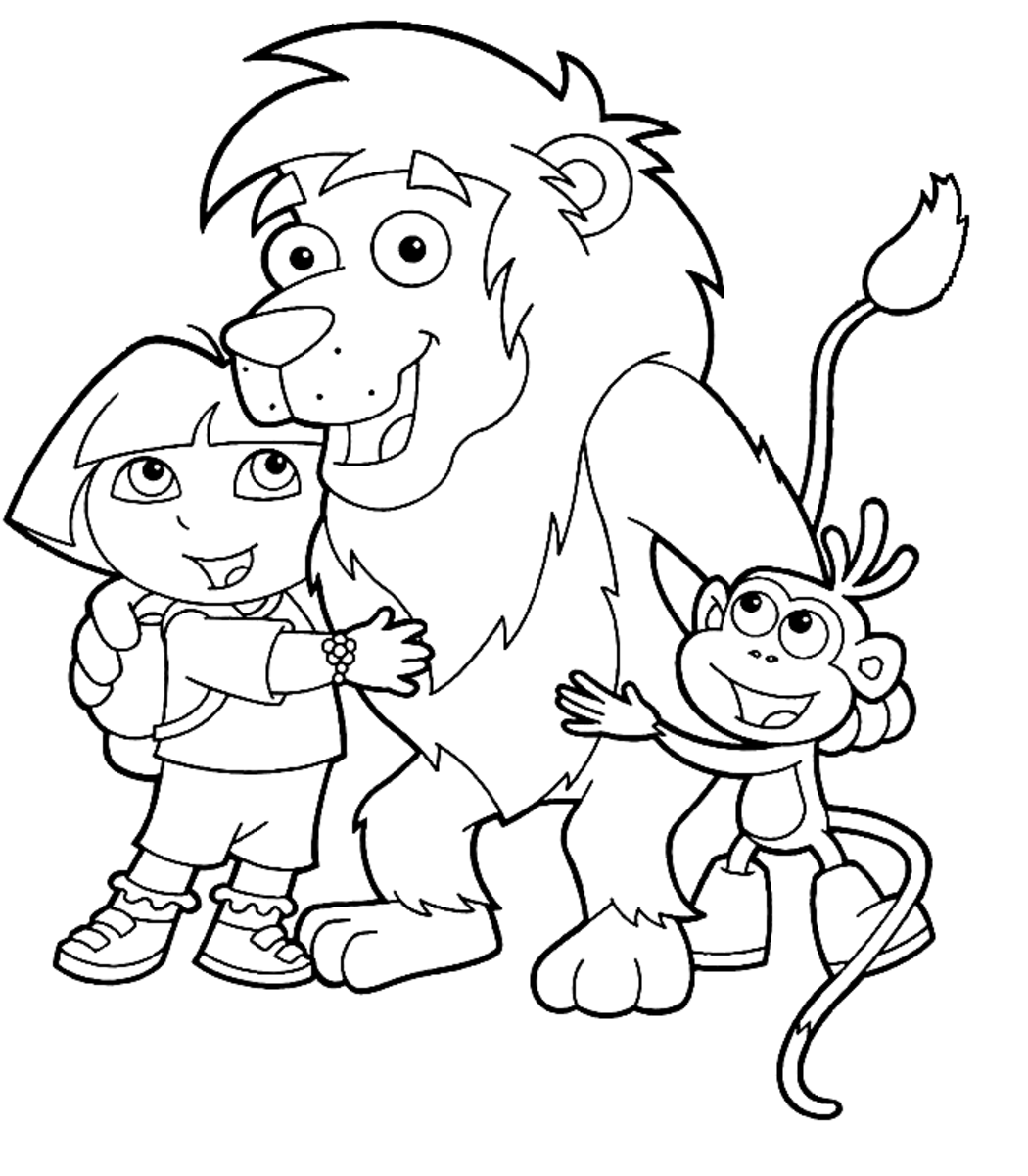 Dora the Explorer Printable Coloring Pages | hubpages