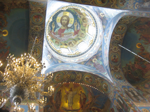 The Church of Spilled Blood is completely covered in mosaics.  Not to be missed!