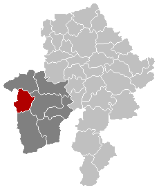 Map location of Cerfontaine in Namur province
