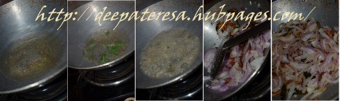 Preparing the kadala curry