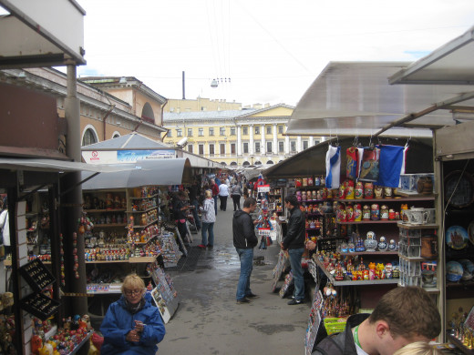 The flea market behind the Church of Spilled Blood is a perfect place to buy gifts.  Be sure to haggle!  