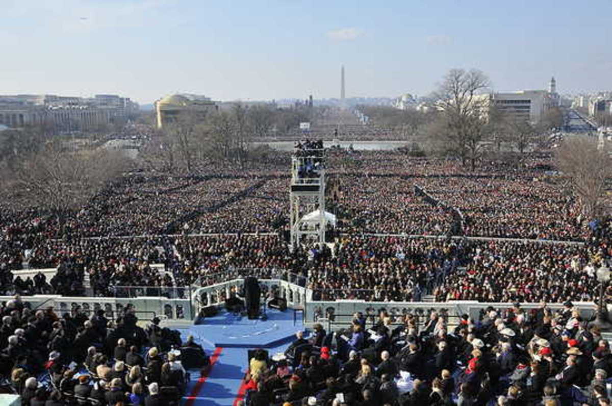 Picturesque american Realpolitik in Action: Obama's Inauguration Speech and his supporters on January 21, 2013