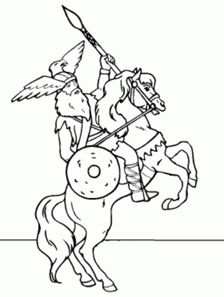 Download Horse and Rider Printable Coloring Pages