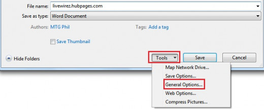 MS Word Tools and General Options