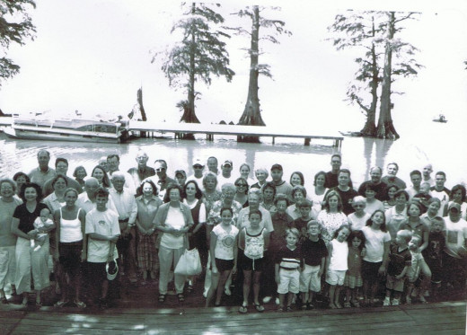 Family at Reel Foot Lake