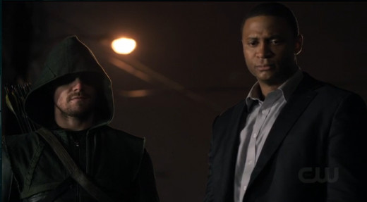 Ollie and Diggle team up to stop the armored car bandits.