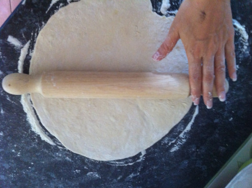 Rolled out dough