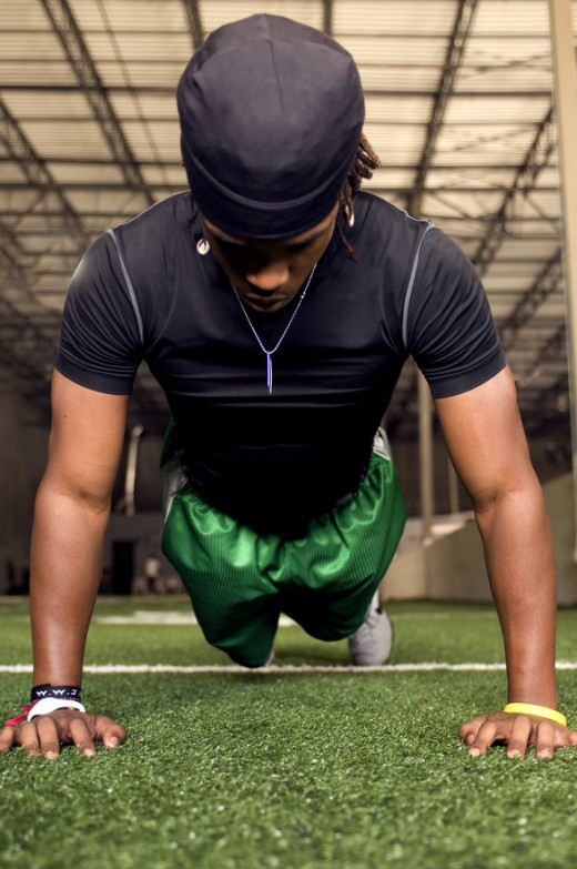 Body weight training, push up
