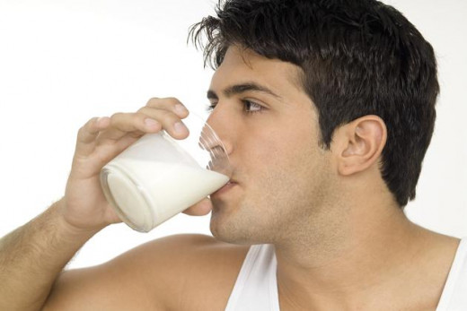 Drinking whole milk is a great weight to put on weight and increase your calories!  Plus, it tastes great!