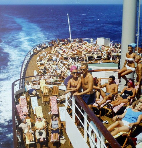 Almost everyone is happy on a cruise!