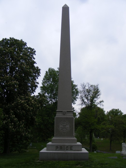Grave of Confederate MG Sterling Price in Bellfontaine Cemetery, St. Louis MO.