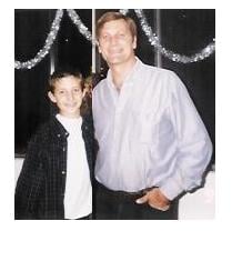 David and his stepson in 2000