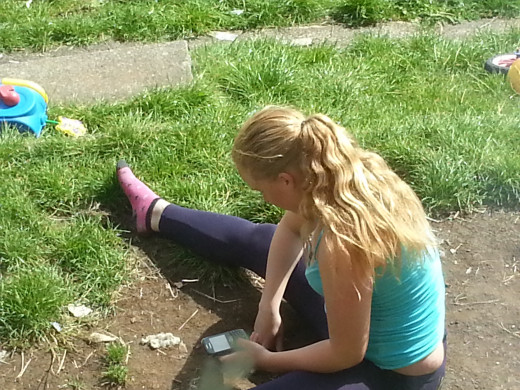 Whenever you see Jennifer, Her cell phone won't be too far away.