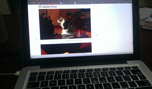 A photo of my computer while I was working on this article.