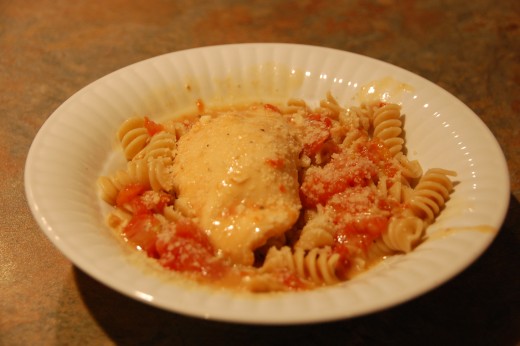 Italian chicken with diced tomatoes