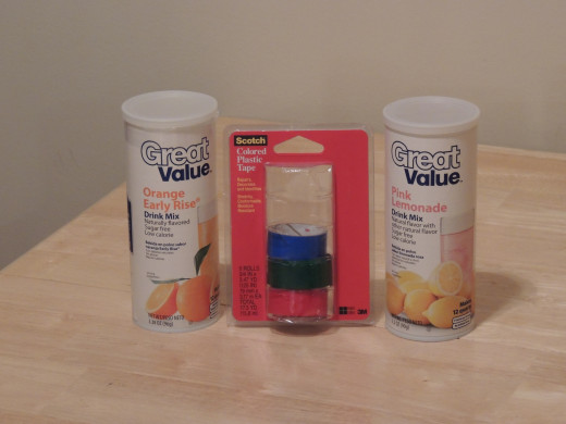 Crystal Lite cans & Colored Electrical Tape