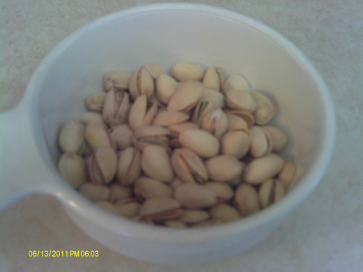 Pistachios are a good source of protein & fiber.