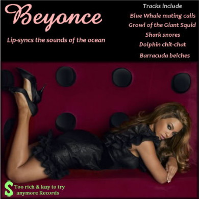 Beyonce lip-syncs the sounds of the ocean