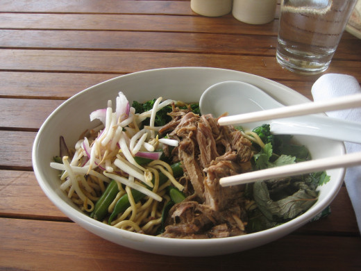 Saimin noodle dish at Monkeypod