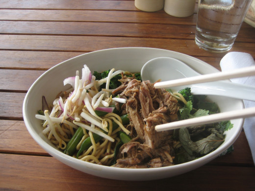 Saimin noodle dish at Monkeypod