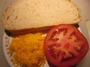 Quick and easy with tomatoes cheese and toast