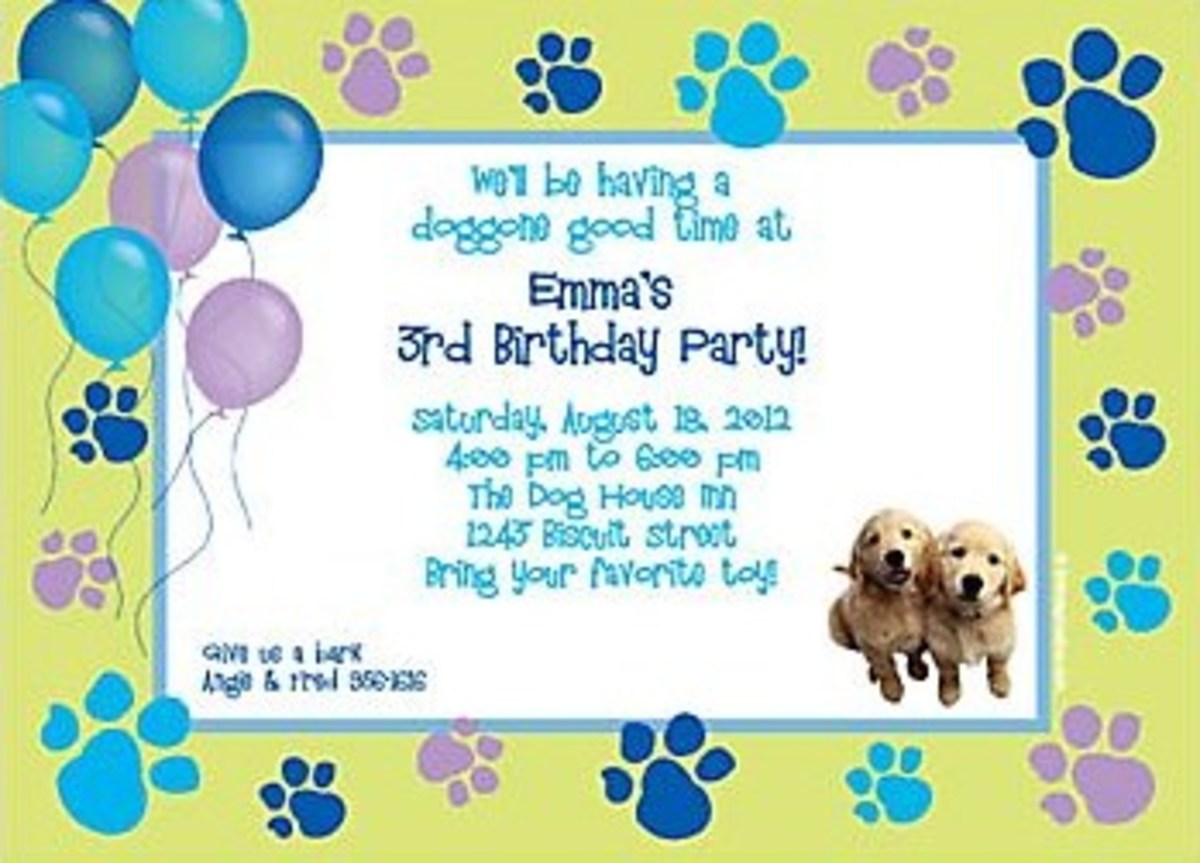 Puppy Dog Party Invitations