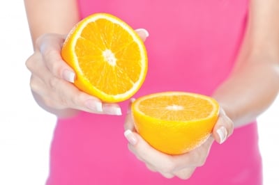 natural fruit acids in oranges make excellent skin exfoliants.