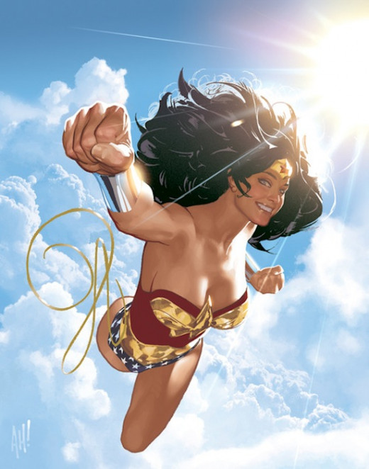 Wonder Woman illustrated by Adam Hughs