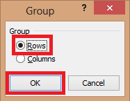 Selecting the grouping process