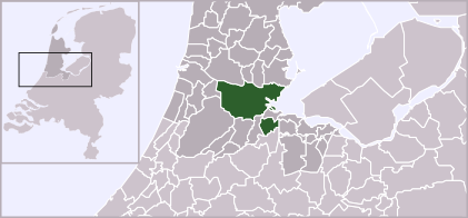 Map location of Amsterdam municipality 