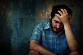 Upset man.Many times, there are THINGS that just happen out of the blue.This can be quite psychologically unsettling.