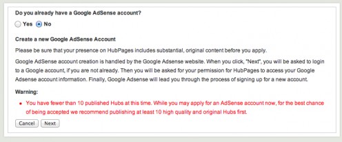 If you are confident you have enough content to proceed, click "next"