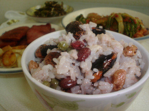 Korean Rice and Beans dish. 