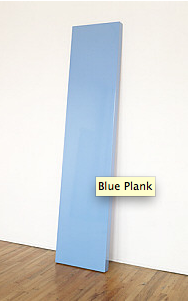 Blue Plank, 1969. Polyester resin on fiberglass and plywood, 96 1/4 x 22 1/4 x 3 3/16 inches (244.5 x 56.5 x 8.1 cm). Solomon R. Guggenheim Museum, New York,Gift, Robert Elkon  70.1934. © John McCracken