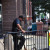 Guard dog playing with his security officer Guard dog playing with his security officer