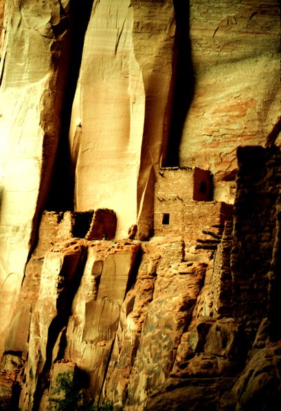 Ulrich Egert photographed these ruins of Anasazi adobe pueblos in Cañón de Chelly, Arizona on December 16, 2005.