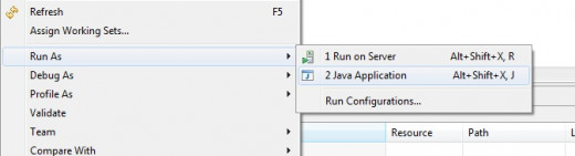 From file menu,select run as java application